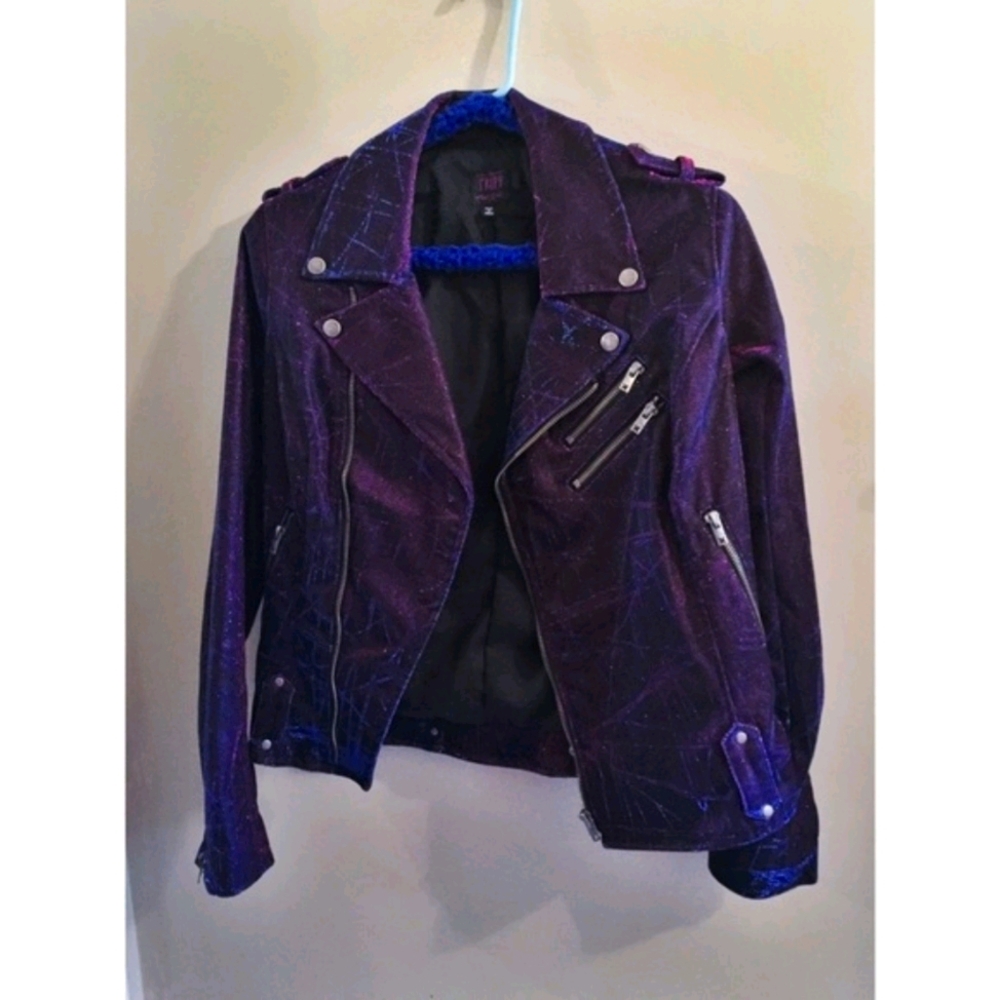 ISO Tripp Shine On Moto Metallic Biker Jacket